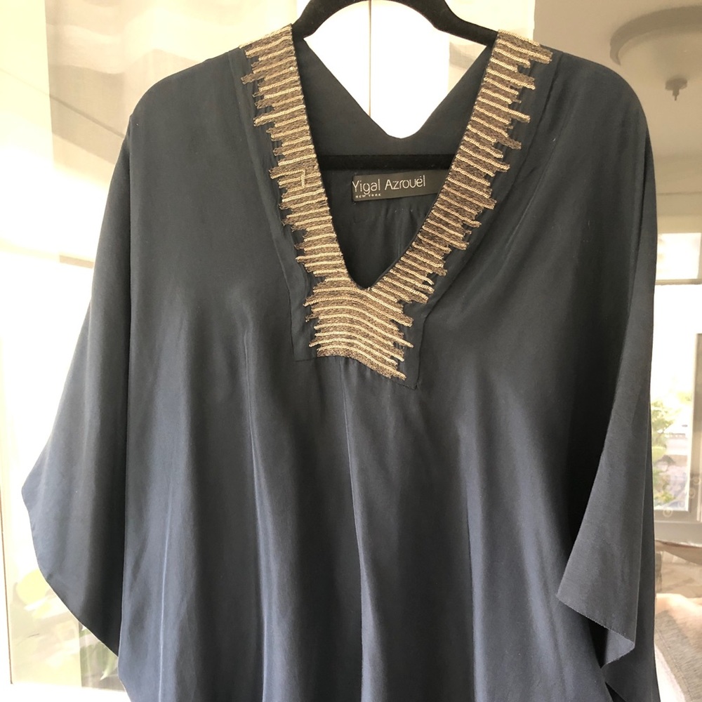 Yigal Azrouel silk top with trim